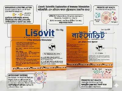 Picture of Lisovit Vet - (100gm) Immune & Stress Support Booster Powder