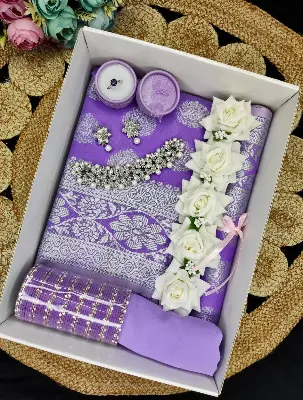 Buy tangail-katan-saree-combo-with-matching-blouse-and-hijab-included at best price in Bangladesh 