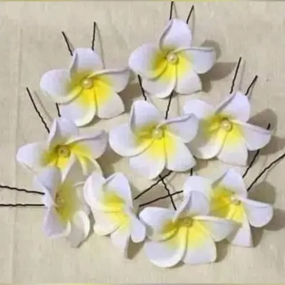 Picture of Artificial flower bobby pins , rose  bridal hair pins Bridal Hair clip ,headpieces of 12 - Hair Band - Multicolor