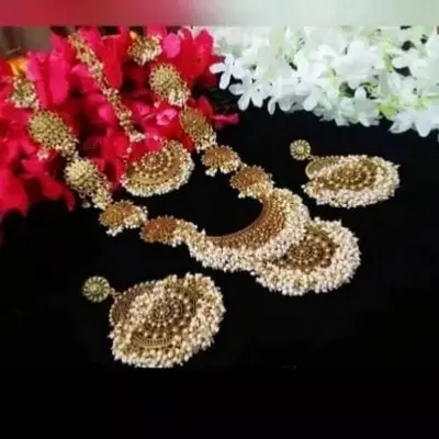 Picture of Gorgeous Party Wear Antique Silver locket Pendant Necklace / Chain Necklace / Choker Necklace for Women / Jewelry set for women Necklace - Multicolor