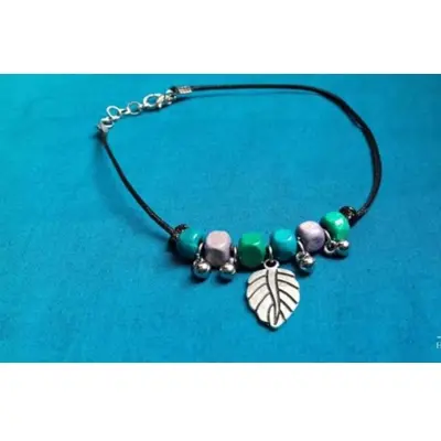 Picture of Gorgeous Party Wear Antique Silver locket Pendant Necklace / Chain Necklace / Choker Necklace for Women / Jewelry set for women Necklace - Multicolor