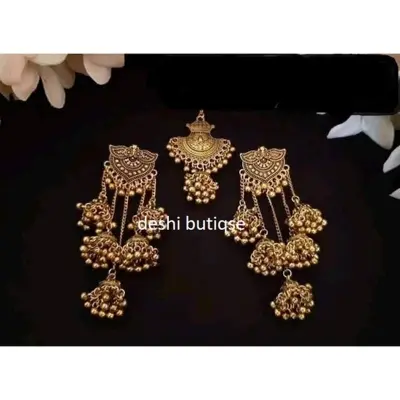 Picture of Gorgeous Party Wear Antique Silver locket Pendant Necklace / Chain Necklace / Choker Necklace for Women / Jewelry set for women Necklace - Multicolor