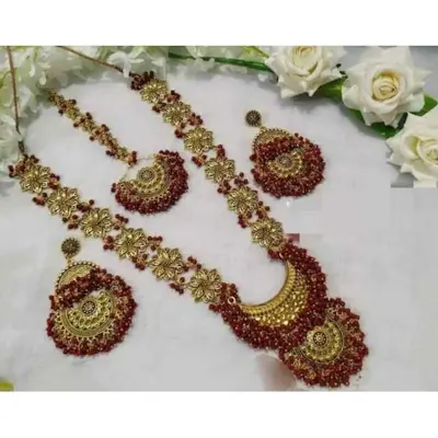 Picture of Gorgeous Party Wear Antique Silver locket Pendant Necklace / Chain Necklace / Choker Necklace for Women / Jewelry set for women Necklace - Multicolor