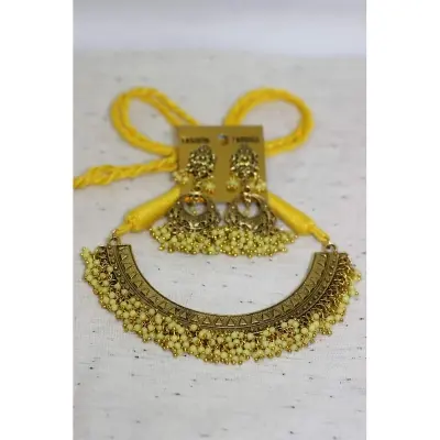 Picture of Gorgeous Party Wear Antique Silver locket Pendant Necklace / Chain Necklace / Choker Necklace for Women / Jewelry set for women Necklace