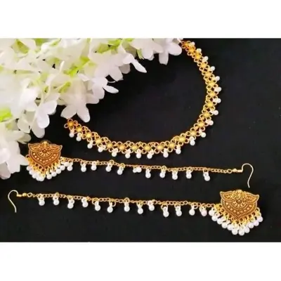 Picture of Gorgeous Party Wear Antique Silver locket Pendant Necklace / Chain Necklace / Choker Necklace for Women / Jewelry set for women Necklace - Multicolor