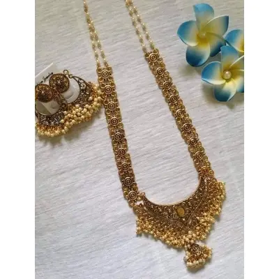 Picture of Gorgeous Party Wear Antique Silver locket Pendant Necklace / Chain Necklace / Choker Necklace for Women / Jewelry set for women Necklace