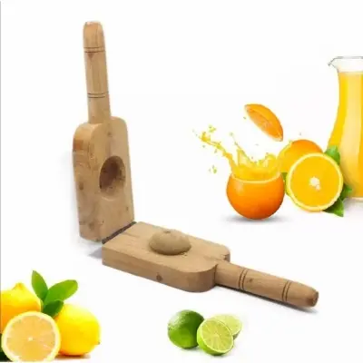 Picture of Wooden Lemon Squeezer/ Juicer, Crusher, Juice Squeezer, Lemon Mesher for Home and Kitchen 1pcs - Multicolor