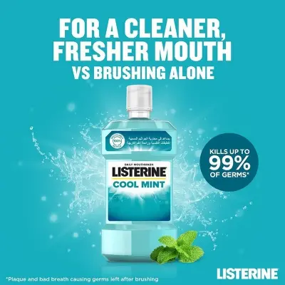Picture of Listerine Mouth Wash Set Cool Mint 750ml And 250ml (Combo Pack)