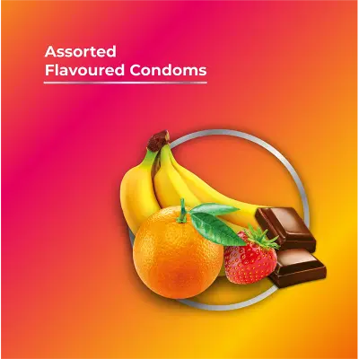 Picture of Skore Flavours Assorted 1500+ Dotted Condom - 20Pcs Pack