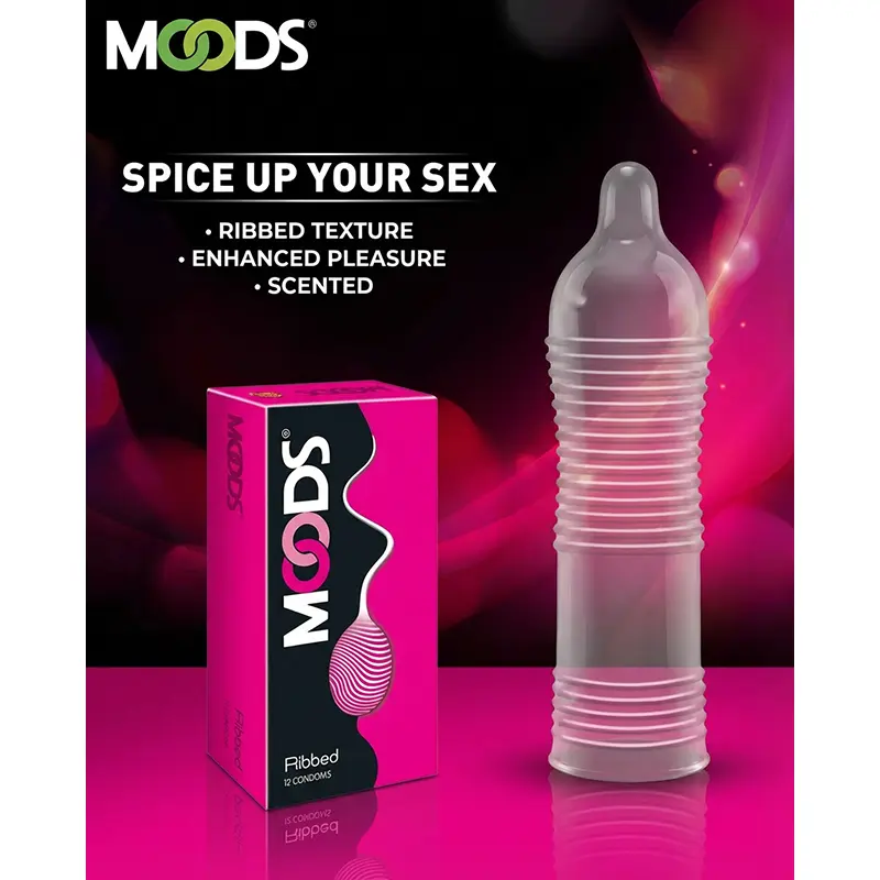 Picture of Moods Premium Ribbed 12's Condoms