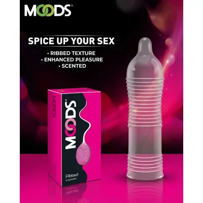 Picture of Moods Premium Ribbed 12's Condoms