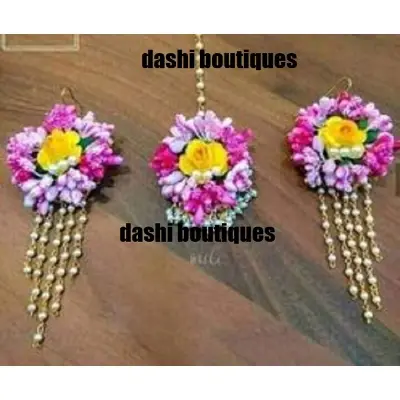 Picture of antiques earrings and tiqli for women