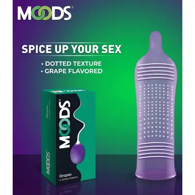 Picture of Moods Grapes Flavored Condom 12 pcs Pack
