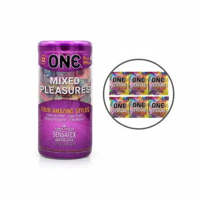 Picture of One Pleasures Condoms Four Amazing Styles - 12pcs Box  (Malaysia)