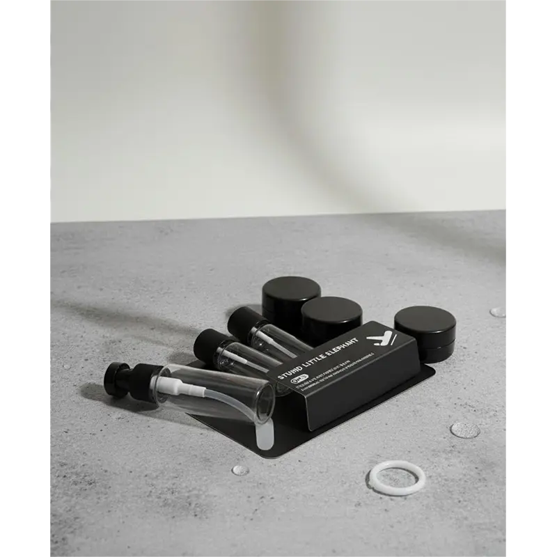 Picture of Refillable Cosmetic Container Kit Travel Bottle Set –6 Piece (Black) - Black