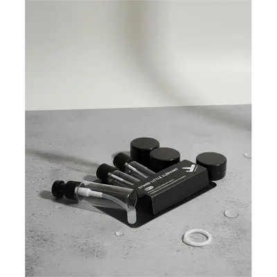 Picture of Refillable Cosmetic Container Kit Travel Bottle Set –6 Piece (Black) - Black