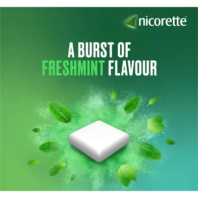 Picture of Nicorette Gum 2mg Fresh Mint taste without sugar by 210 pcs