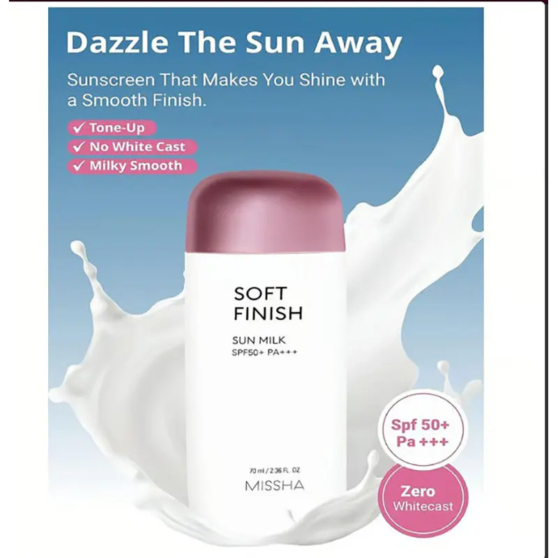 Picture of Missha All Around Safe Block Soft Finish Sun Milk SPF50+ Or PA+++ - 70 ML