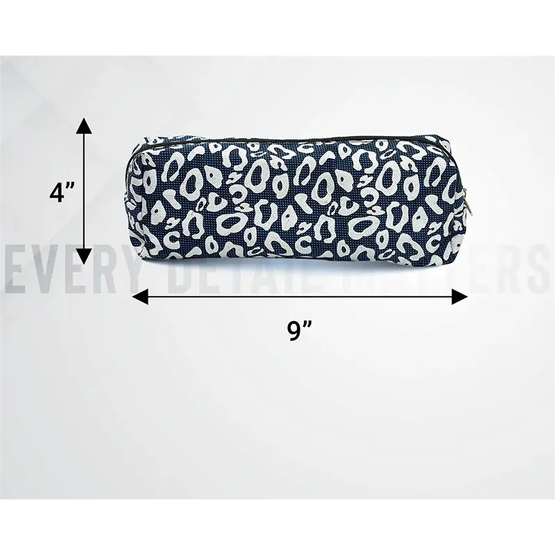 Picture of Pencil Pouch Bag White & Blue - Blue