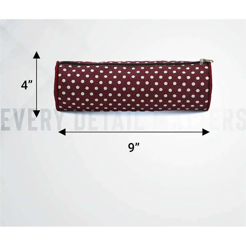 Picture of Round Pouch Bag Maroon - Maroon