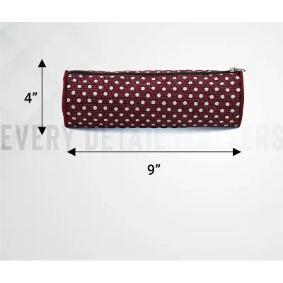 Picture of Round Pouch Bag Maroon - Maroon