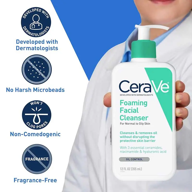 Picture of Cerave Foaming Facial Cleanser For Normal To Oily Skin - 236 ML