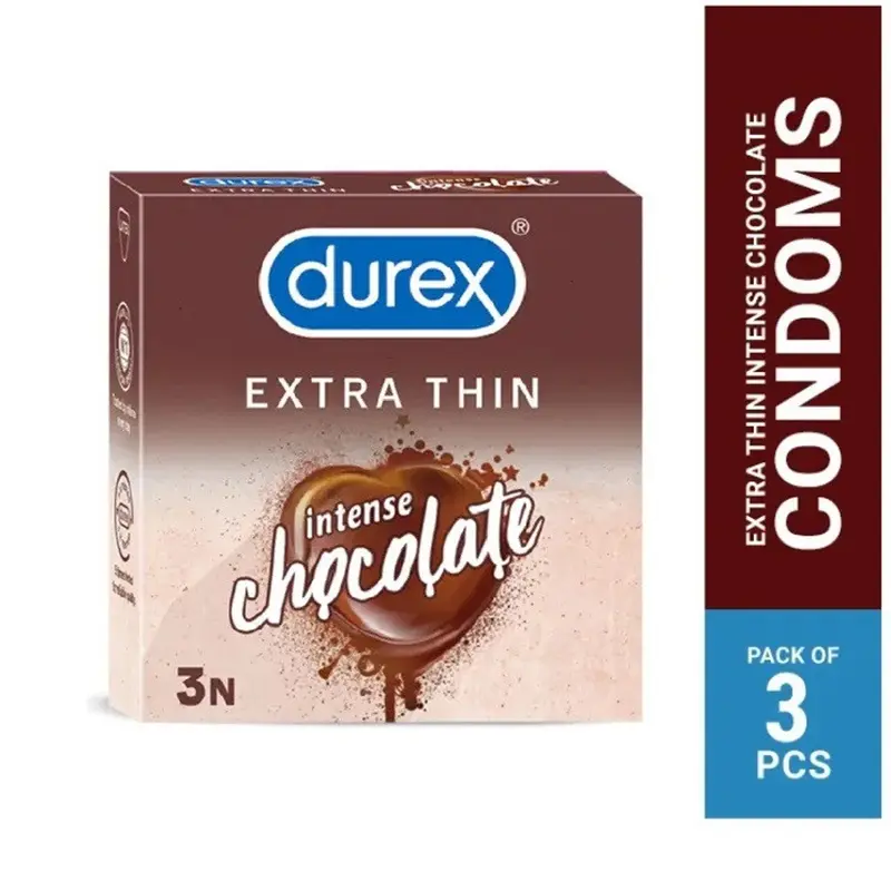 Picture of Durex Extra Thin Intense Chocolate Condom -3 pcs - Chocolate