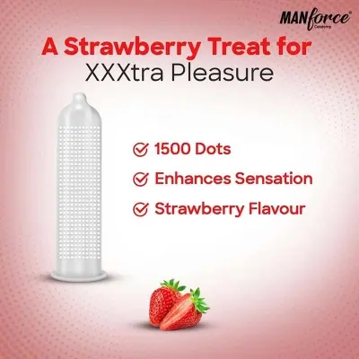 Picture of Manforce Strawberry Flavoured Condom -10 pcs