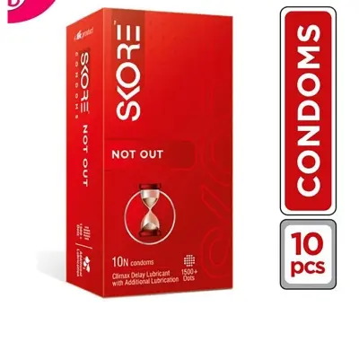 Picture of Skore Not Out Condom - 10 Pcs - Chili Red