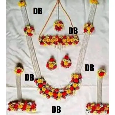Picture of Artificial Flower Gorgeous Bridal Set 5 Piece set