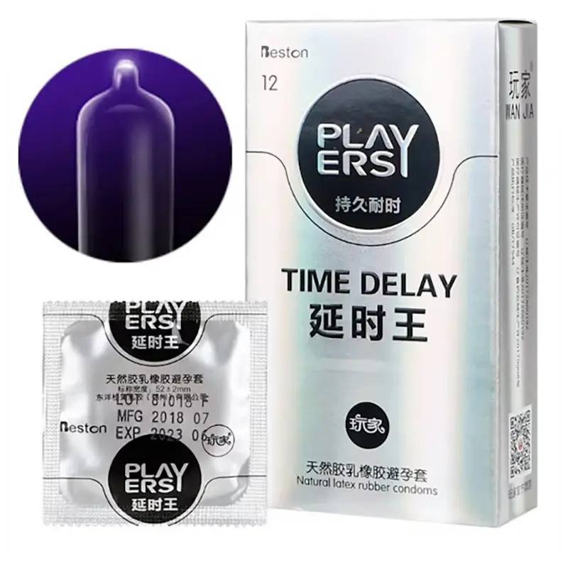 Picture of Play Easy Time Delay (Silver ) Condom -12 Pcs - Silver