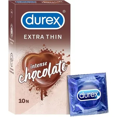 Picture of Durex Extra Thin Intense Chocolate Condom -10 pcs - Chocolate