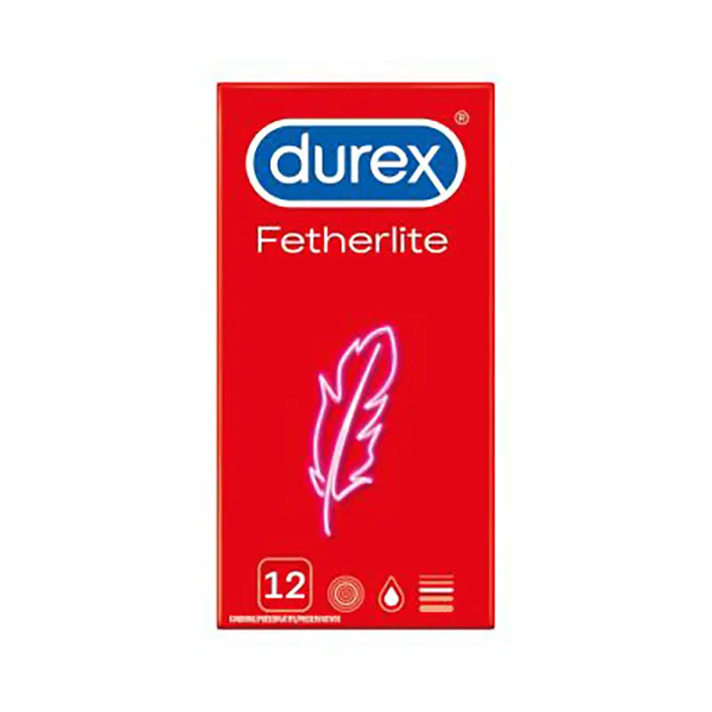 Picture of Durex Fetherlite thin Condom -10 pcs - Red