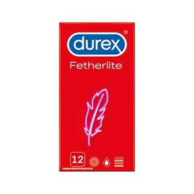 Picture of Durex Fetherlite thin Condom -10 pcs - Red