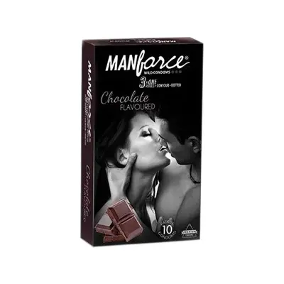 Picture of Manforce Chocolate Flavoured Condom -10 Pcs