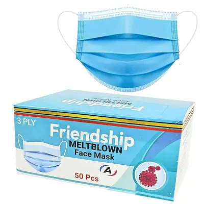 Picture of Friendship Meltblown 3ply Face Mask 50 pcs box - Blue