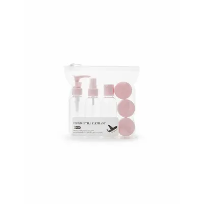 Picture of Refillable Cosmetic Container Kit Travel Bottle Set – 8 Piece (Pink) - Pink