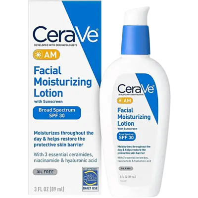 Picture of Cerave AM Facial Moisturising Lotion SPF 30 with Sunscreen - 89 ML