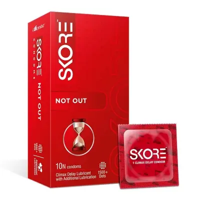 Picture of Skore Not Out Condom - 10 Pcs - Chili Red