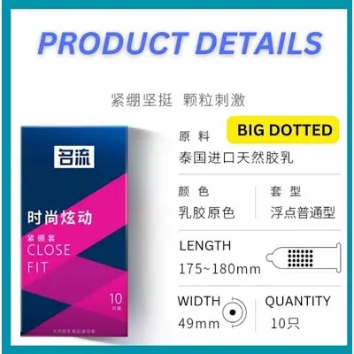 Picture of Celebrity Close Fit Small Condom 49mm Ultra Thin Plain Condom - 10 Pcs