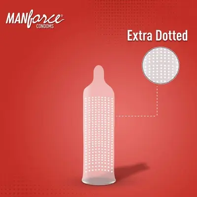 Picture of Manforce Strawberry 1500 Dots Condom - 10 Pcs