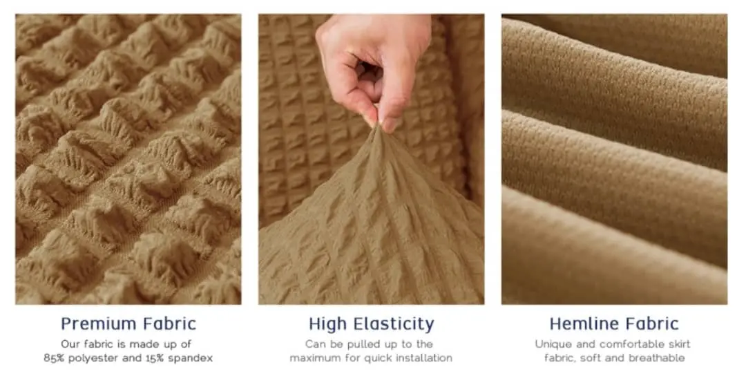 Picture of 2 seat sofa cover very soft and comfortable turkish spandex cover