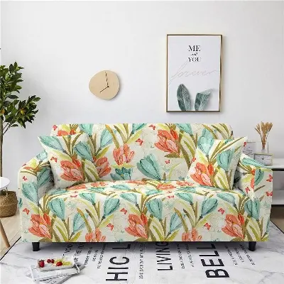 Picture of 2+2+1 seats magic print and streech fabric sofa cover