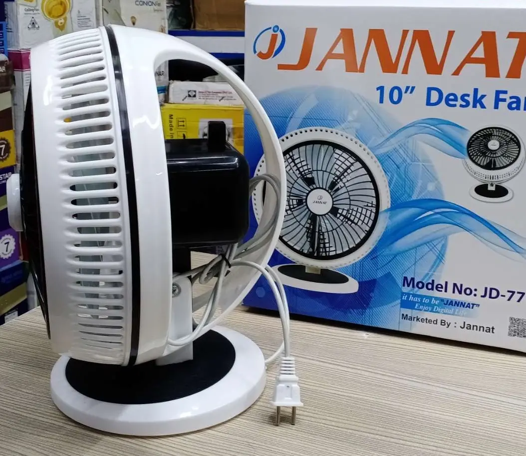 Picture of Jannat 10 inch Hi-Speed Desk fan, Table Fan. White