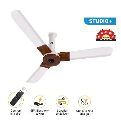 Picture of Atomberg Studio+ Energy Saving Ceiling Fan with BLDC Motor, 1200mm/48 inch, 360 RPM, 35watt, With Smart Remote