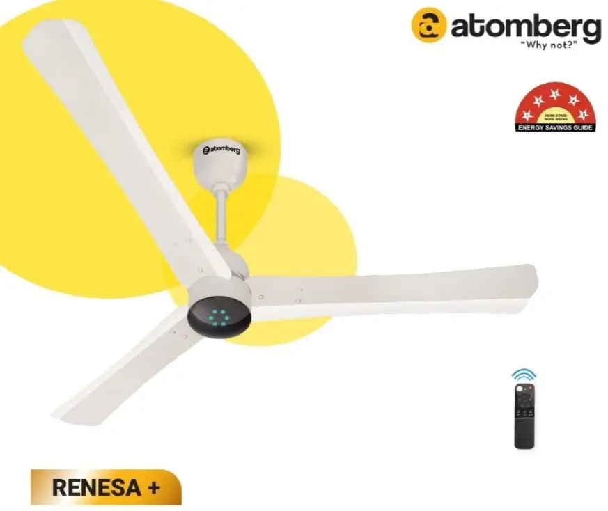Picture of atomberg Renesa+ 56 inch, 35 Watt BLDC Motor With Remote, Energy Saving Ceiling Fan