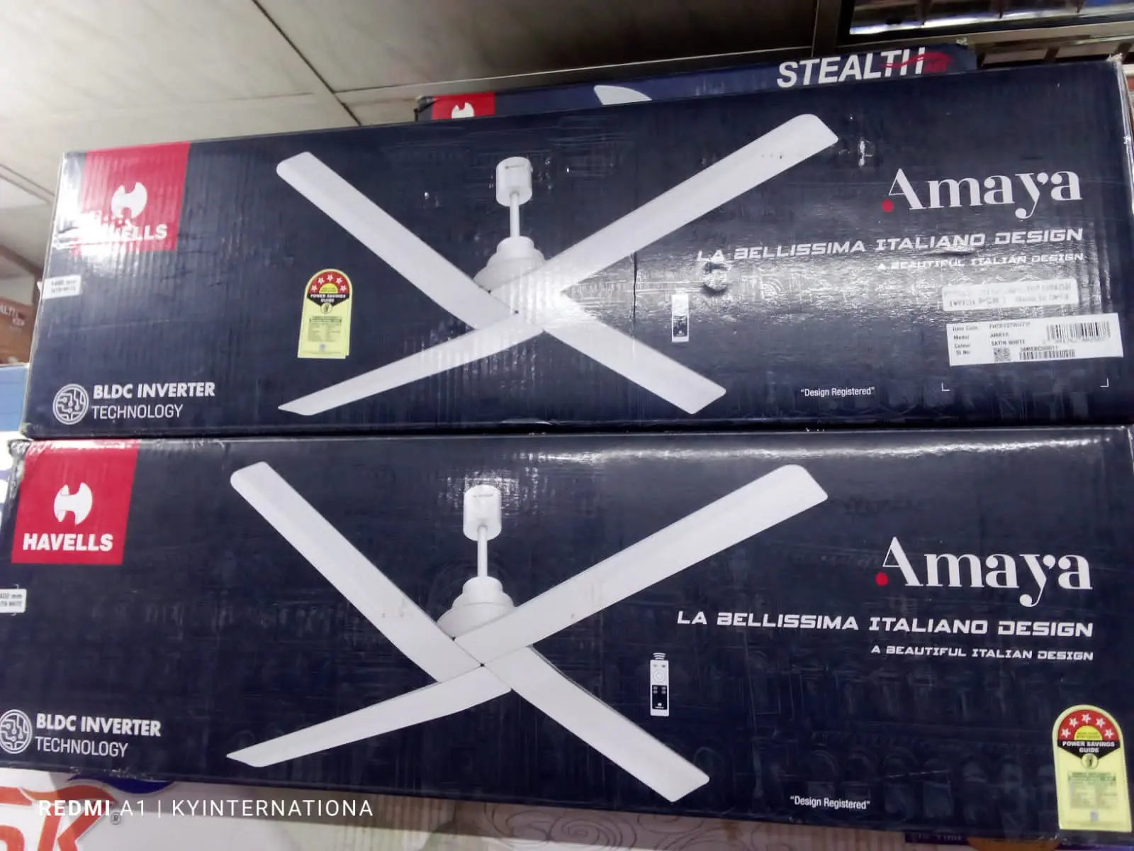 Picture of Havells Amaya 56 inch BLDC Ceiling fan with RF Type Remote, 40W, Made in India White