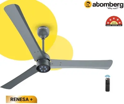 Picture of Atomberg Renesa+ 1400 mm BLDC Ceiling Fan with Remote Control & LED Indicators, 35w and 360 RPM, 02 years free service warranty