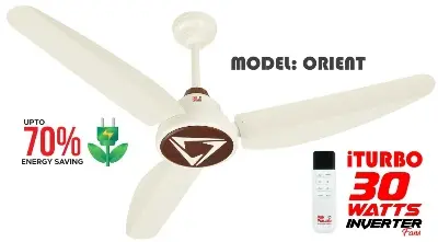 Picture of Pak Punjab iTurbo 30 Watts BLDC Inverter Fan, Model: Orient, Size: 56 inch, Made in Pakistan