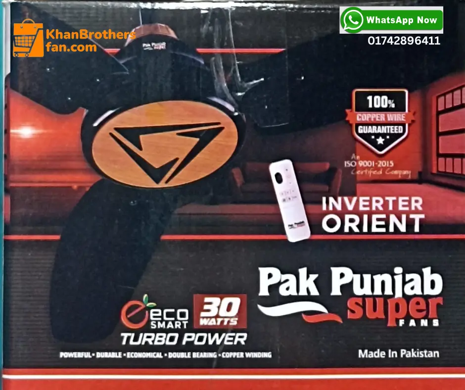 Picture of Pak Punjab iTurbo 30 Watts BLDC Inverter Fan, Model: Orient, Size: 56 inch, Made in Pakistan